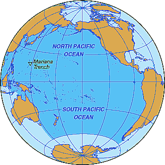Mapa del Océano Pacífico